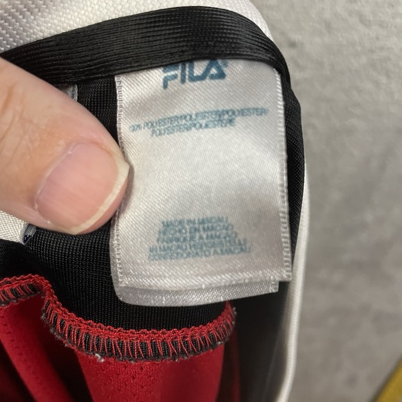 Fila Sport SZ(M) Live In Motion Red Black Active Running Sleeveless Tank - Picture 5 of 7